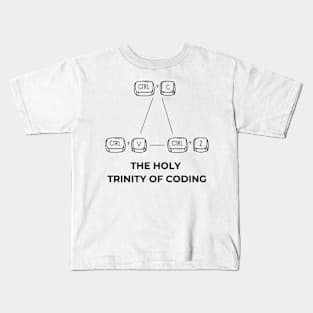 Coding Holy Trinity T-Shirt - Programmer Humor Kids T-Shirt